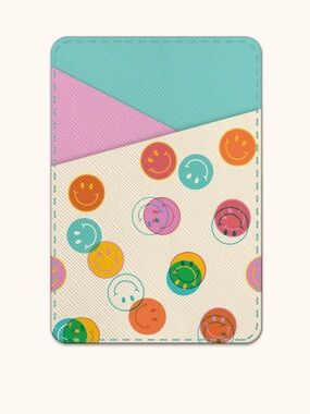 Studio Oh! Smiley Dot Phone Wallet – Teal, Pink & Cream